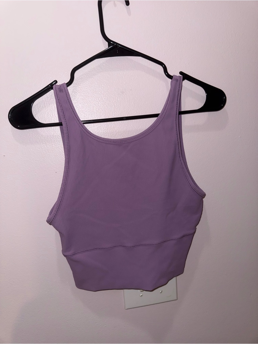 lululemon athletica Lavender Ribbed Crop Tank